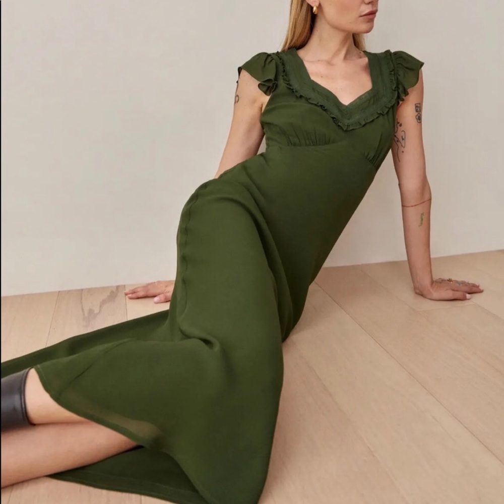 NEW Reformation Pearce Dress (Fern)